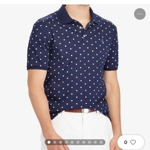 Polo Ralph Lauren Classic Fit Dot Soft Cotton Polo Shirt men’s small blue white